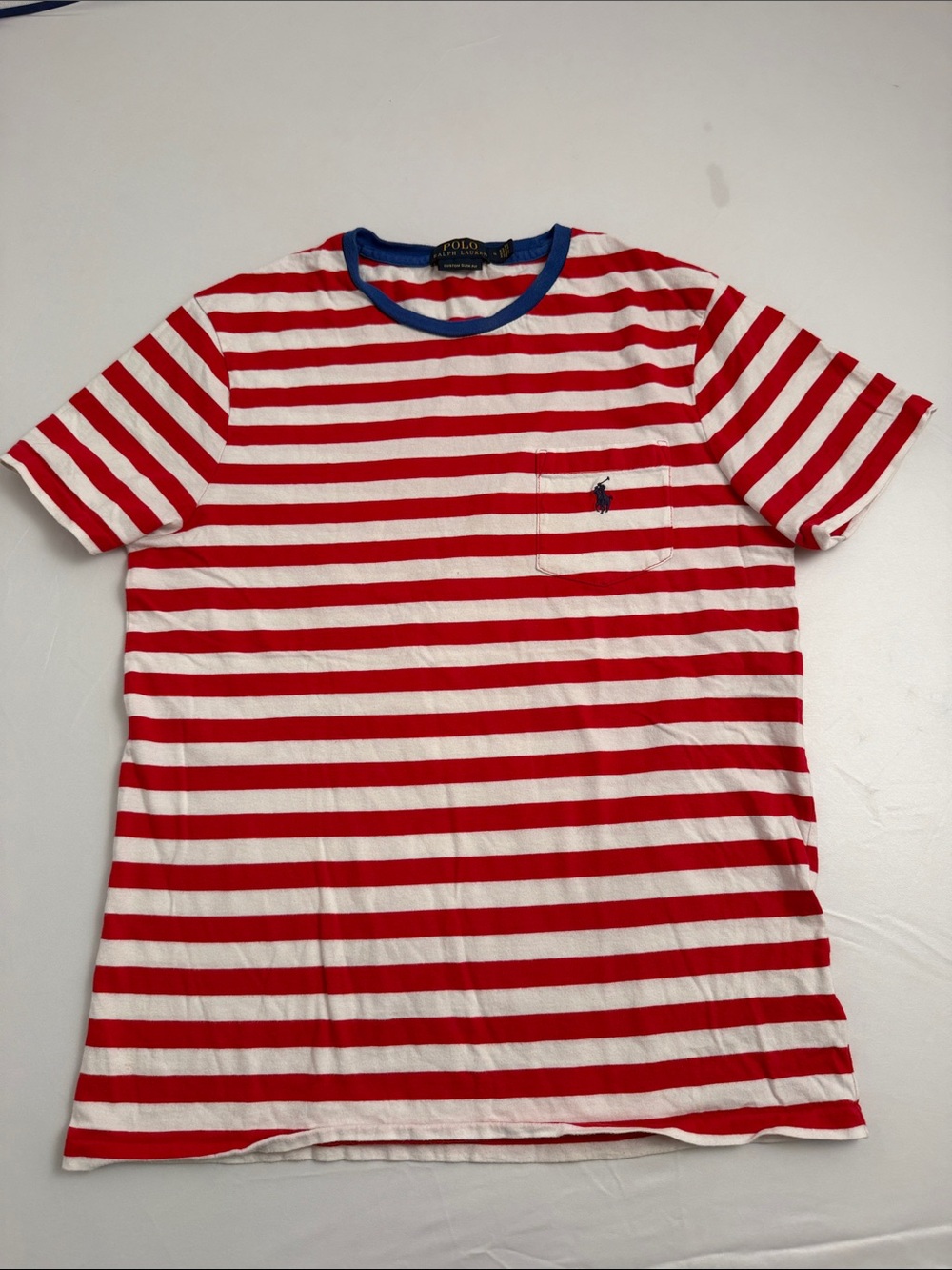 Ralph Lauren Polo red white and blue striped short sleeve t-shirt